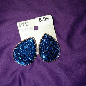 BLUE AND GOLD EARRINGS